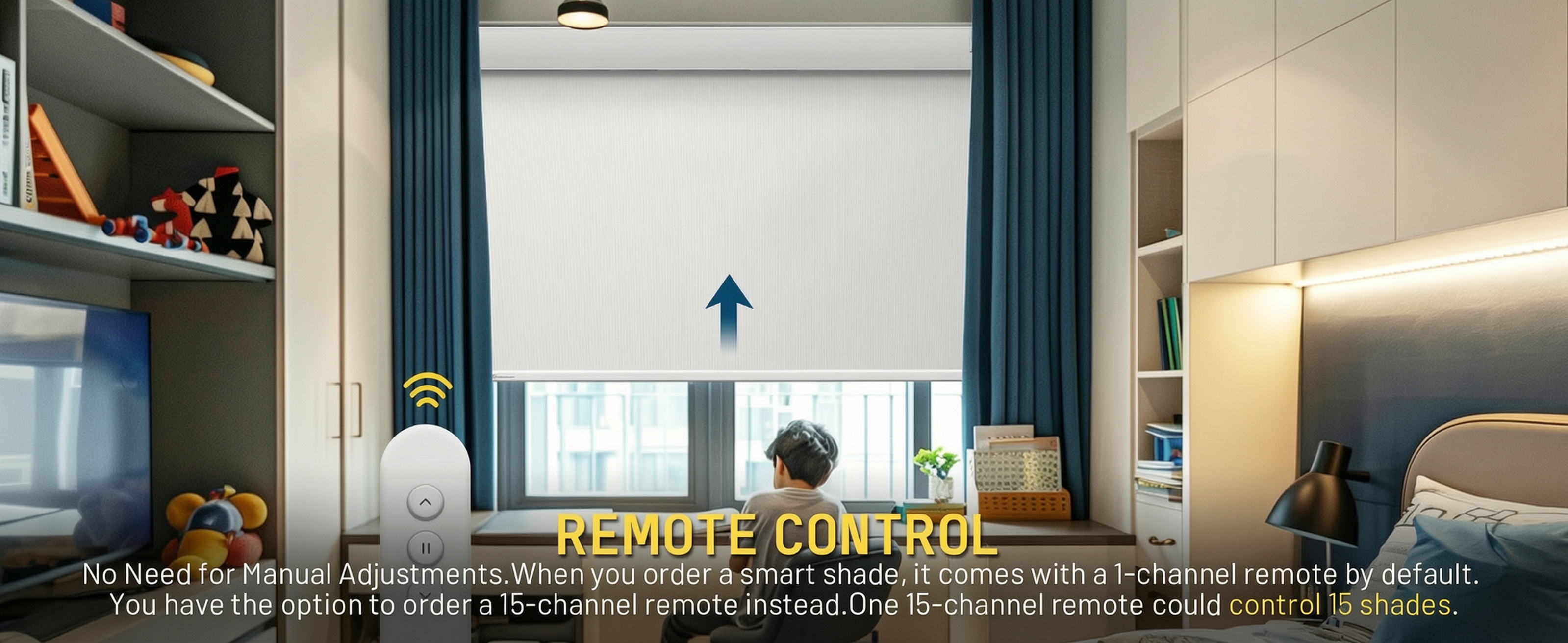 Custom Size SunShield Motorized Zebra Blinds, 95% Blackout Rechargeable Remote Control Shades for Home