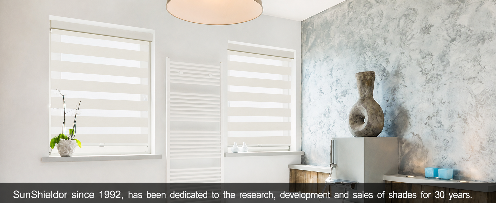 SunShieldor Cordless Zebra Blinds, Upgraded Cassette Free-Stop Blackout Dual Layer Thermal Shades for Office Living Room